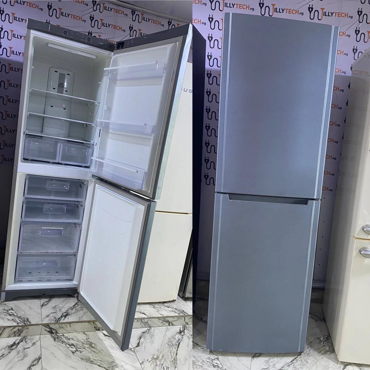 Hotpoint 300L Double Door Up & Down Fridge & Freezer Refrigerator