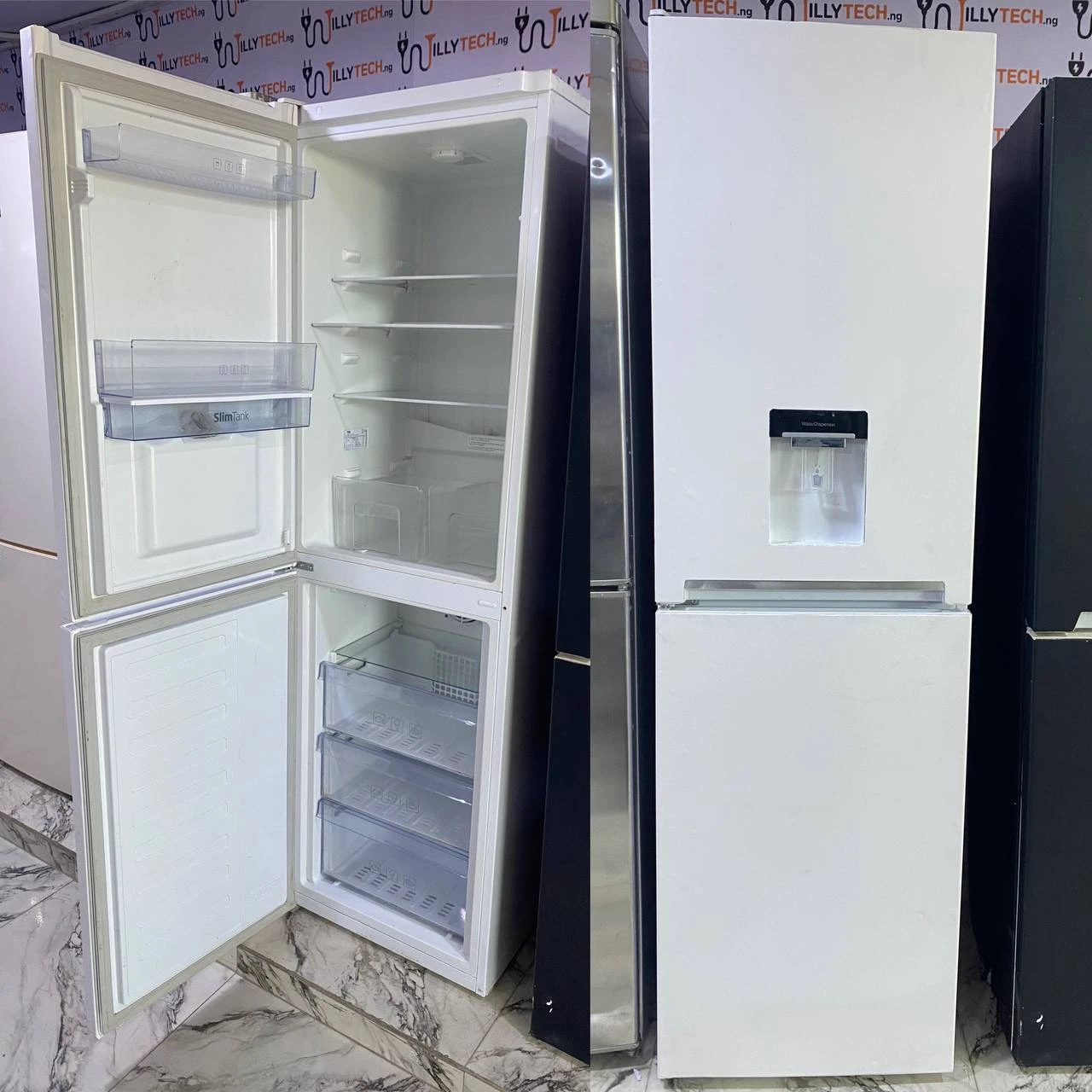 HISENSE 350L Double Door Up & Down Fridge & Freezer Refrigerator + Cold Water Dispenser