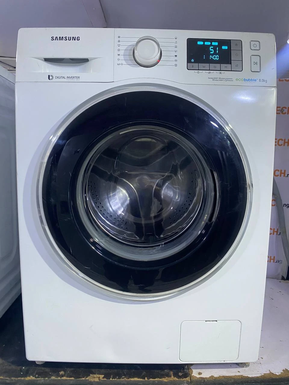 Samsung 8kg Wash & Spin Front Loader Ecobubble Inverter Washing Machine