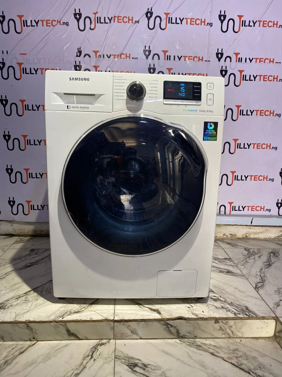 Samsung 9.6kg Auto Wash & Dry Front Loader Digital Inverter Ecobubble Washing Machine