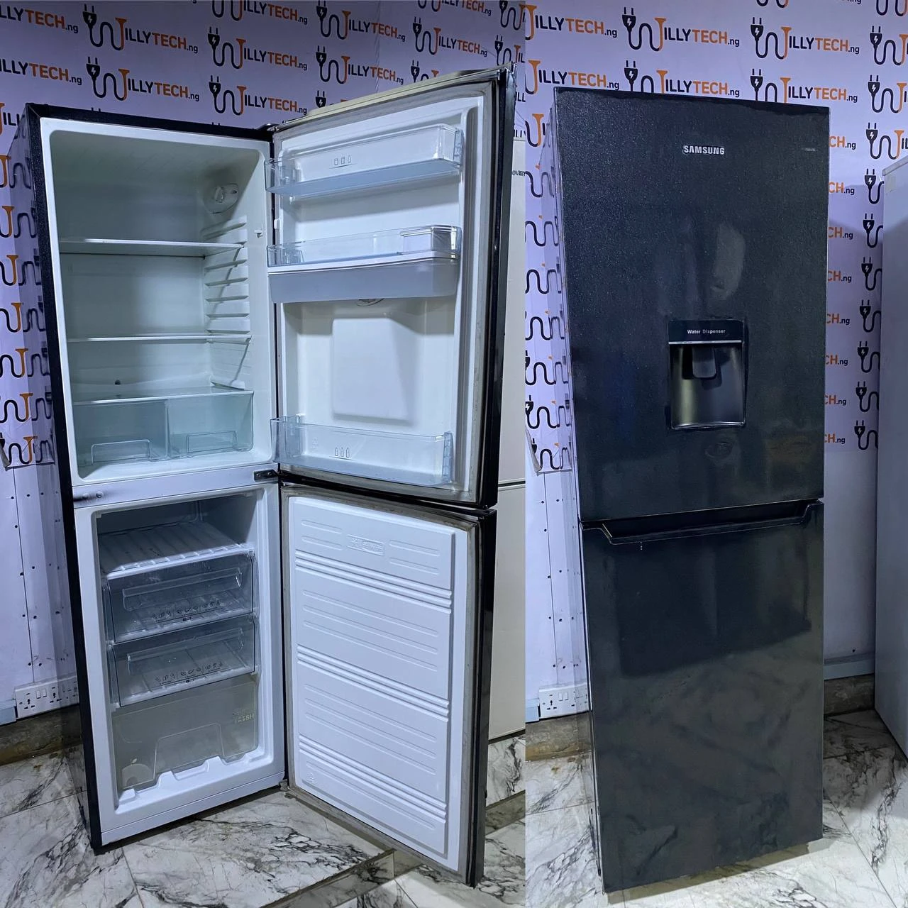 Samsung 350L Double Door Up & Doown Fridge & Freezer + Cold Water Dispenser Energy Saver Refrigerator