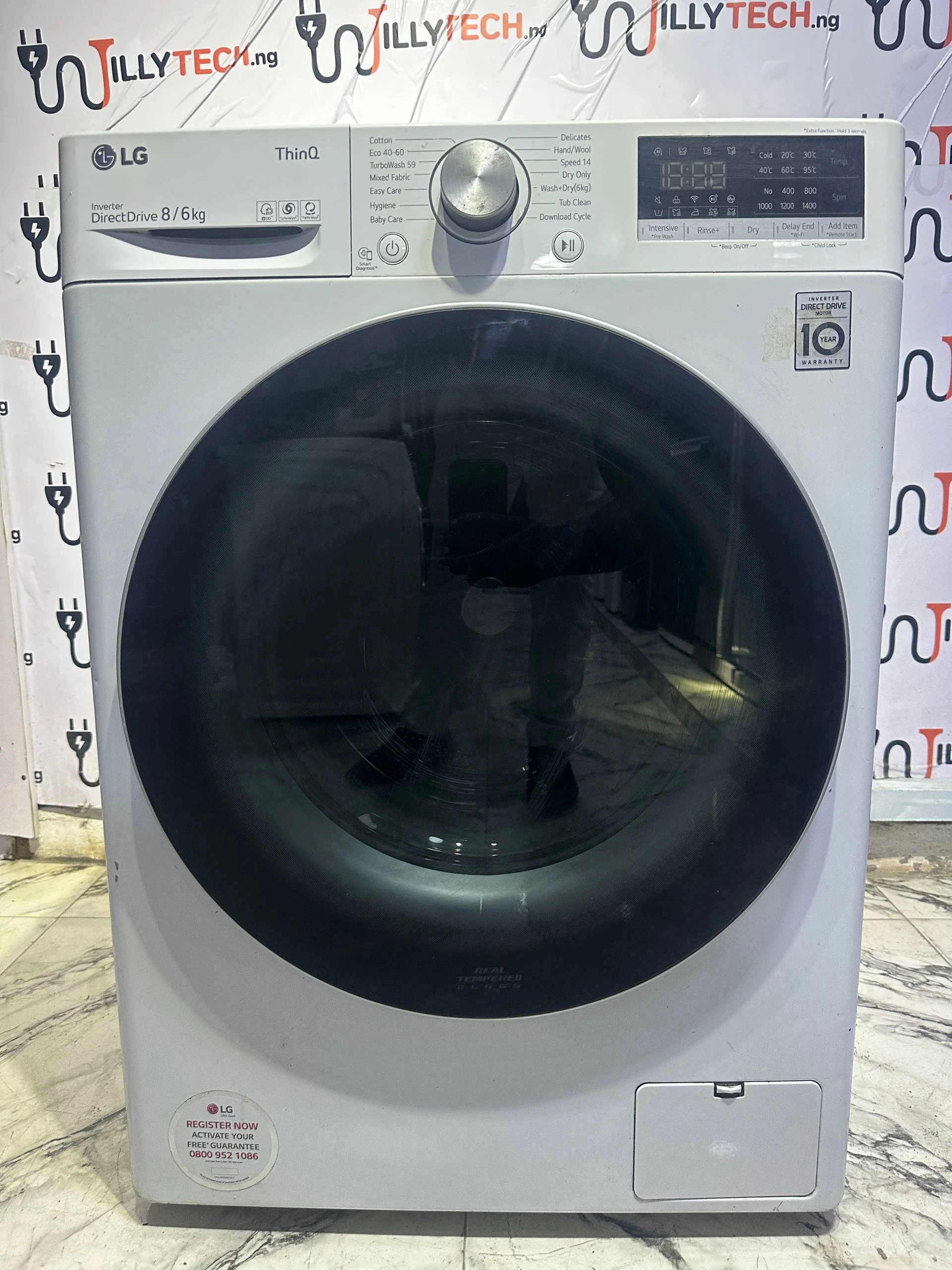 LG 8.6kg Wash & Dry Front Loader Direct Drive Inverter Washing Machine